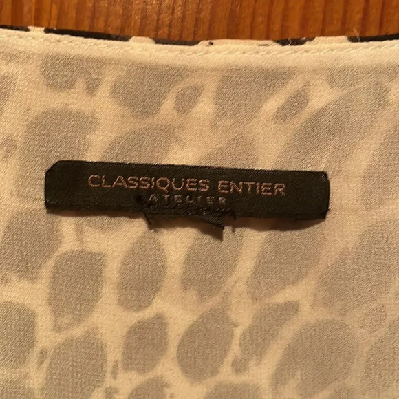 CLASSIQUES Entier silk black and white woman’s top - Picture 5 of 11